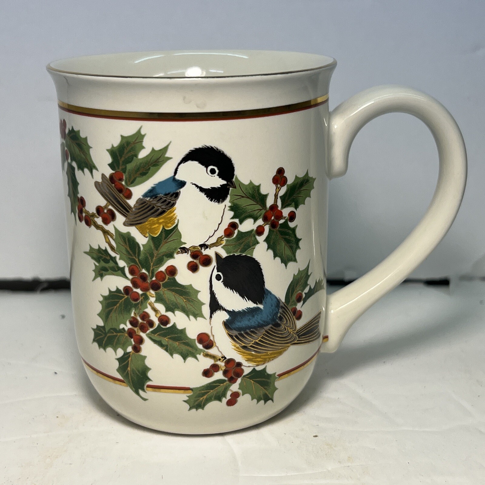 Otagiri Holly & Birds Holiday Mug Japan