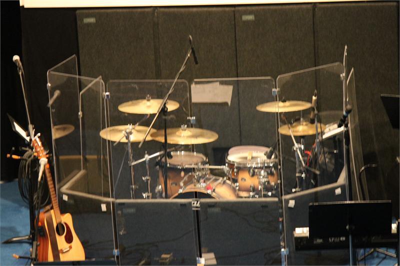 PENNZONI Drum Shield 4ft Acrylic Panels w/ Deflectors & Living Hinges