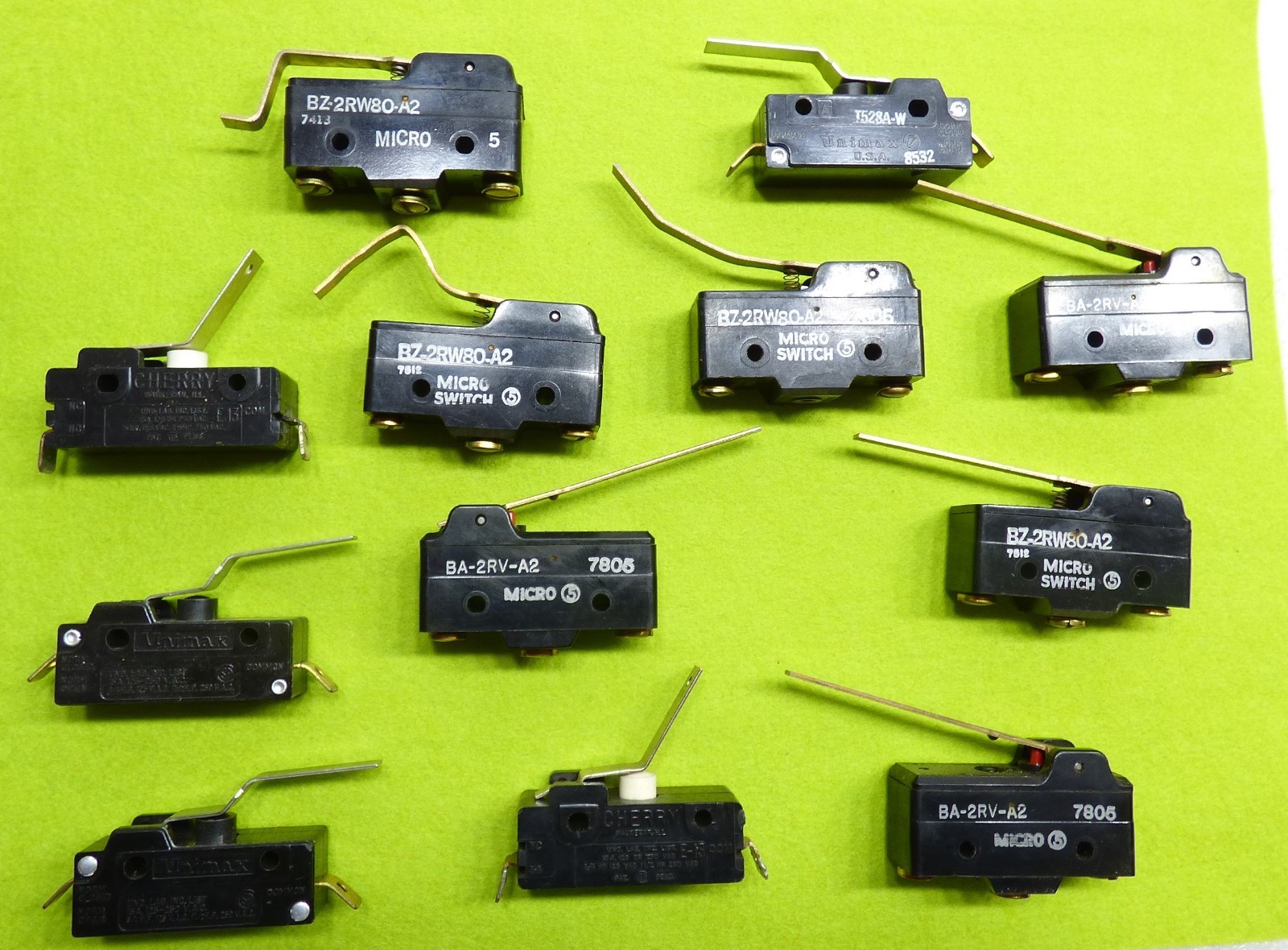 12 Micro switch lot lever action Honeywell Cherry Vnimax more microswitch