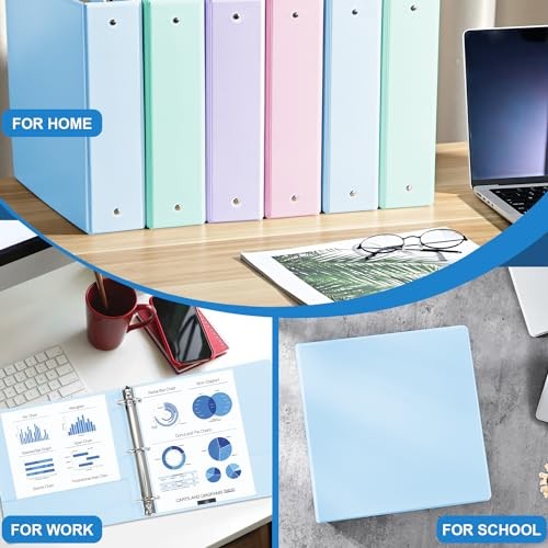 2'' 3-Ring-Binder with Pockets, 450 Sheets Capacity, 2 inch Binders fits 2-inch