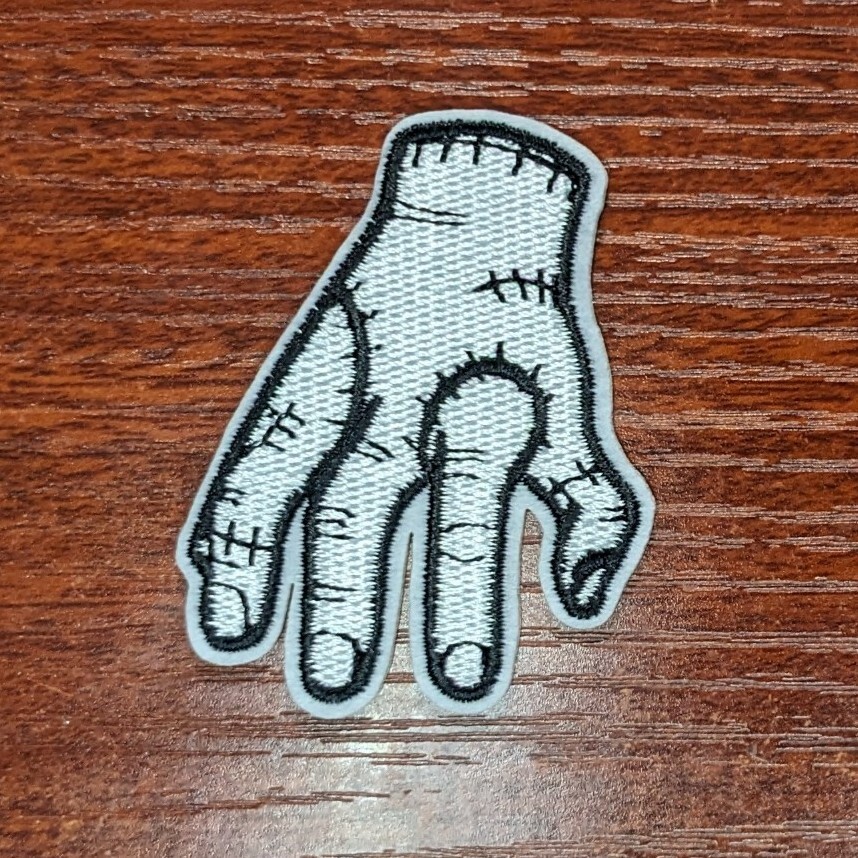 Thing Patch Addams Family Wednesday Addams Horror Embroidered Iron On 2.25x1.75"