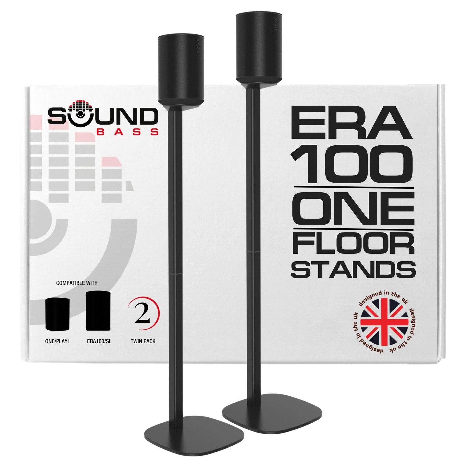 ERA 100 Floor Stand, Twin (2pcs), Compatible with Sonos ERA100 & ERA 100 SL, ...