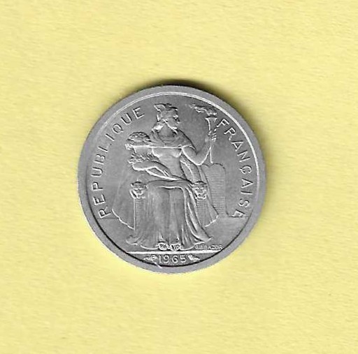 1965 French Polynesia 1 Franc AV.55