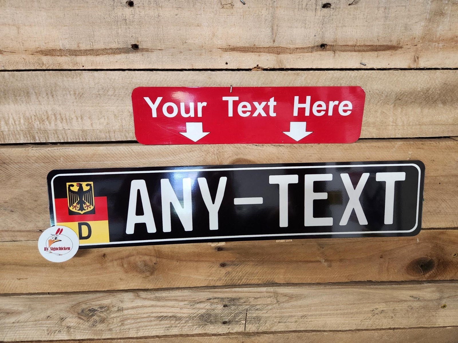 Black, EURO STYLE TAG BMW European license plate, ANY TEXT, CUSTOM, GERMAN