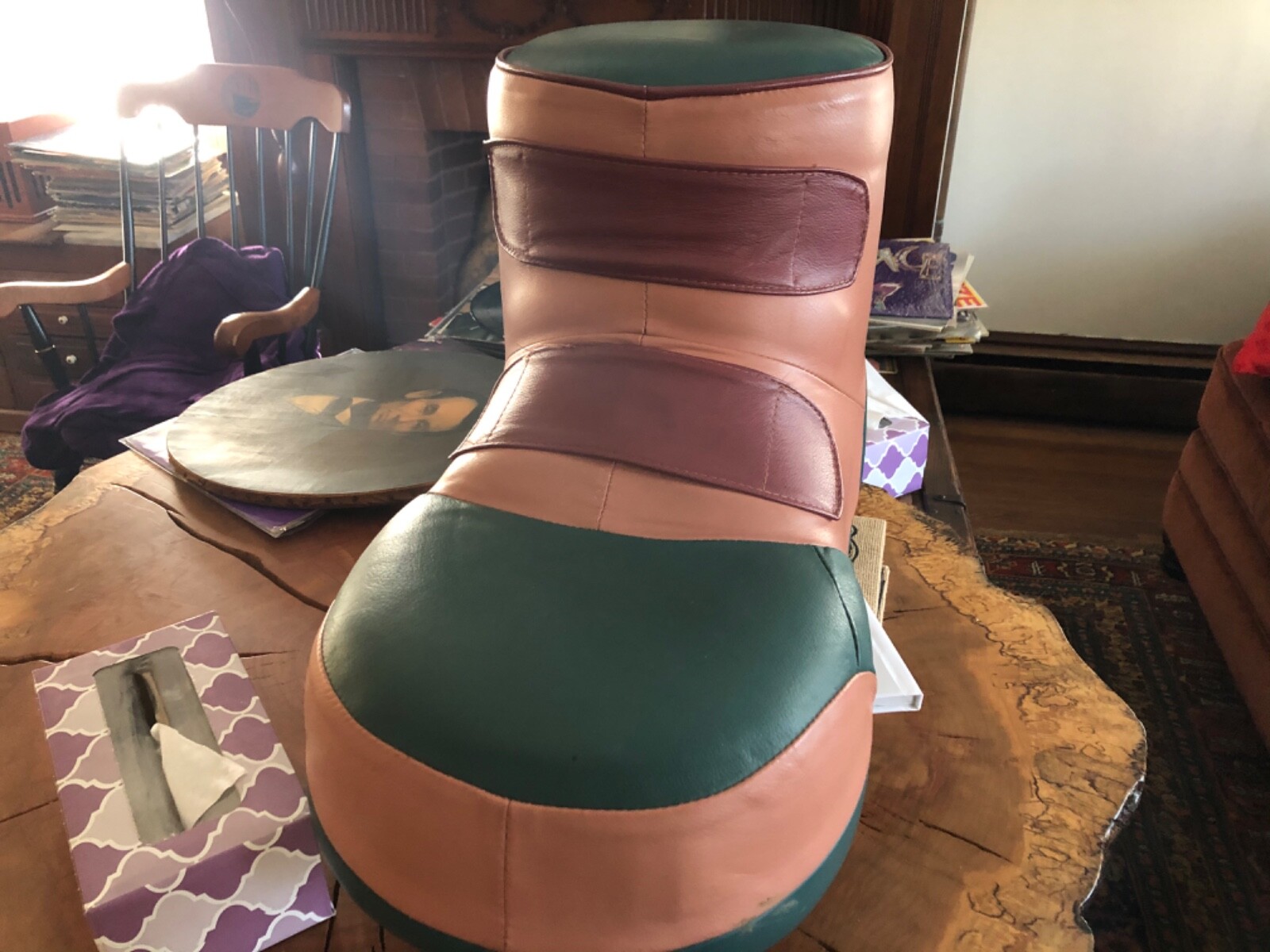 FUNKY retro shoe form LORENZO Kid Toys Footstool 24” L x 15” h x 11”