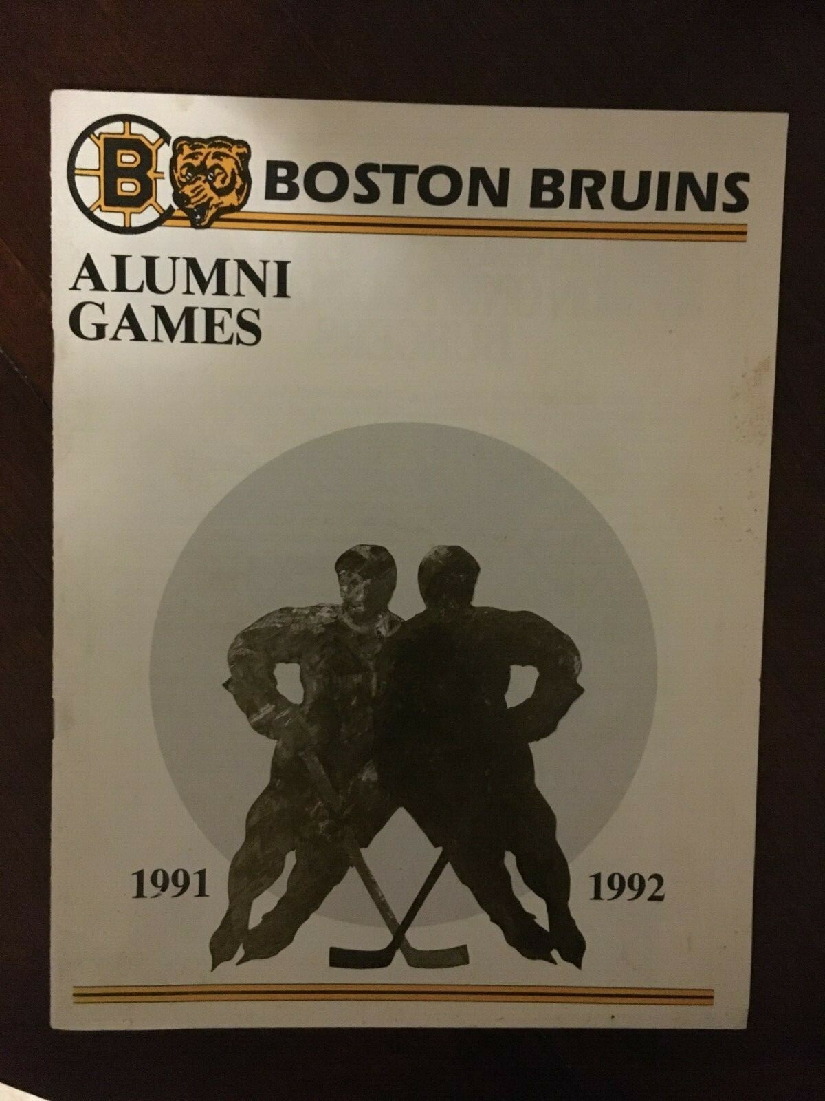 1991-1992 Boston Bruins Alumni Game Program vs Framingham MA Youth Hockey
