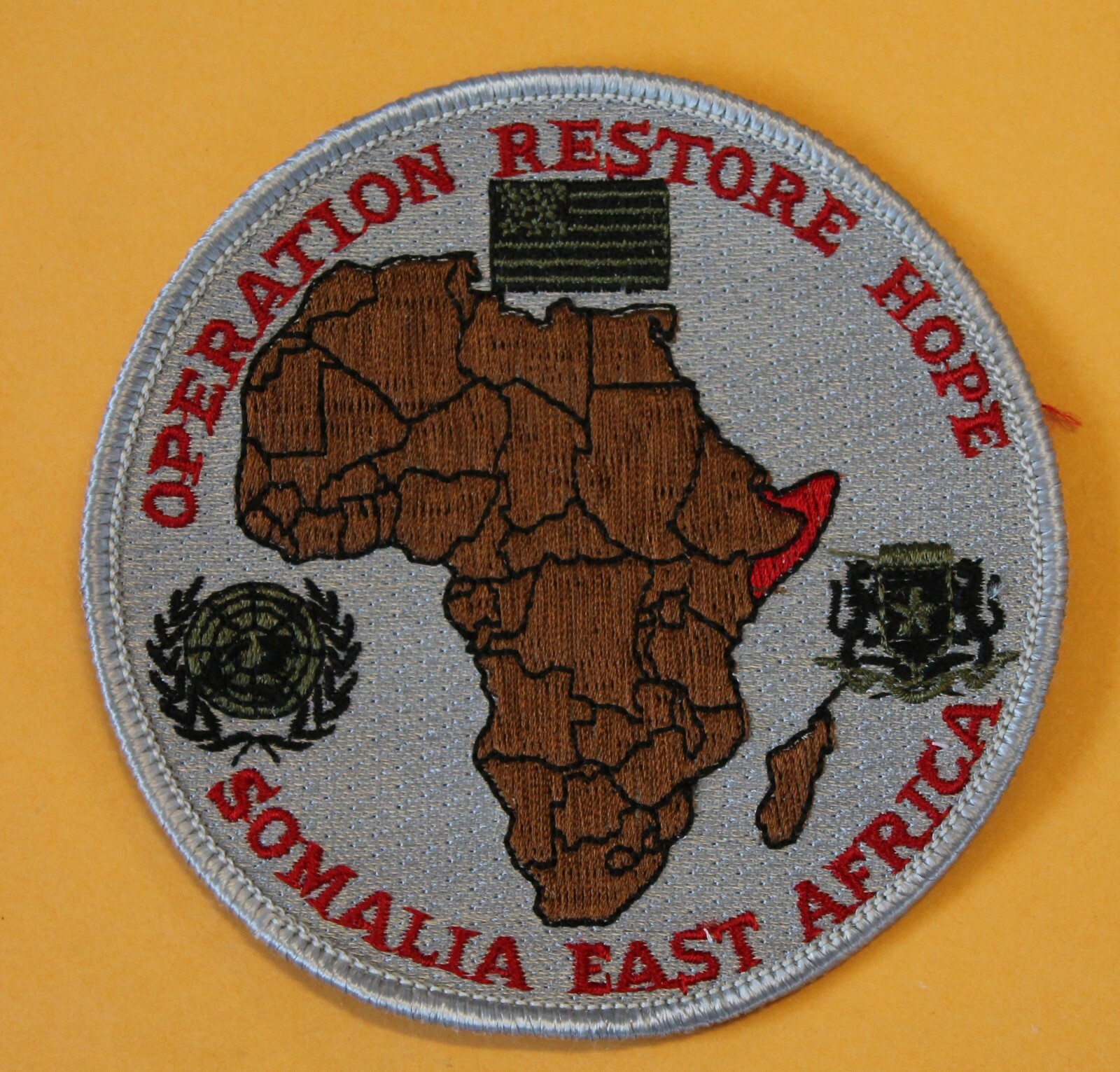 Operation RESTORE HOPE Somalia East Africa Veteran Jacket Patch / Motorcycle / B