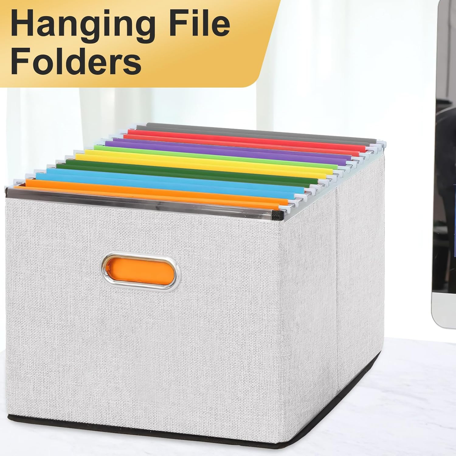Hanging File Folders, 50 Pack Letter Size Hanging File Folders with 1/5-Cut Tabs