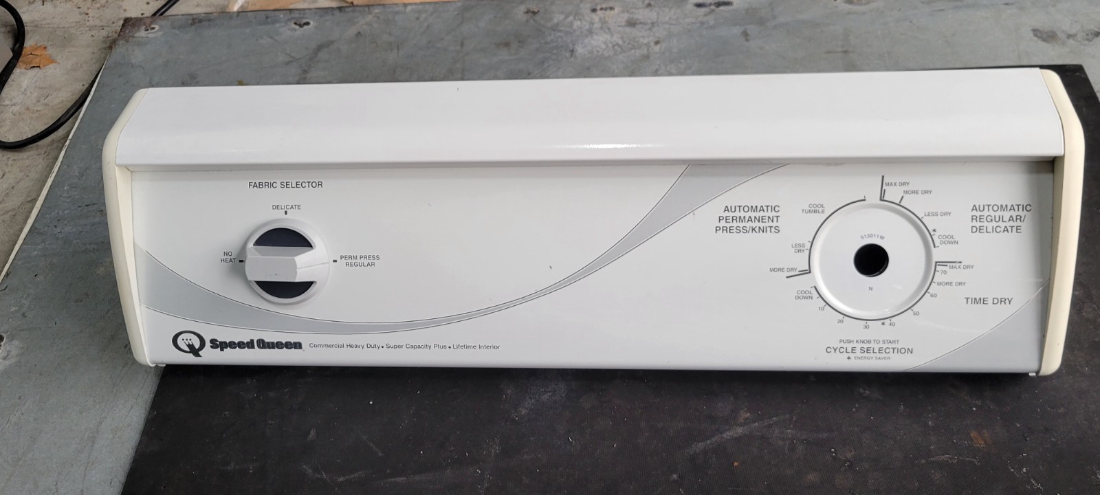 Speed Queen Dryer Control Panel With Fabric Selector