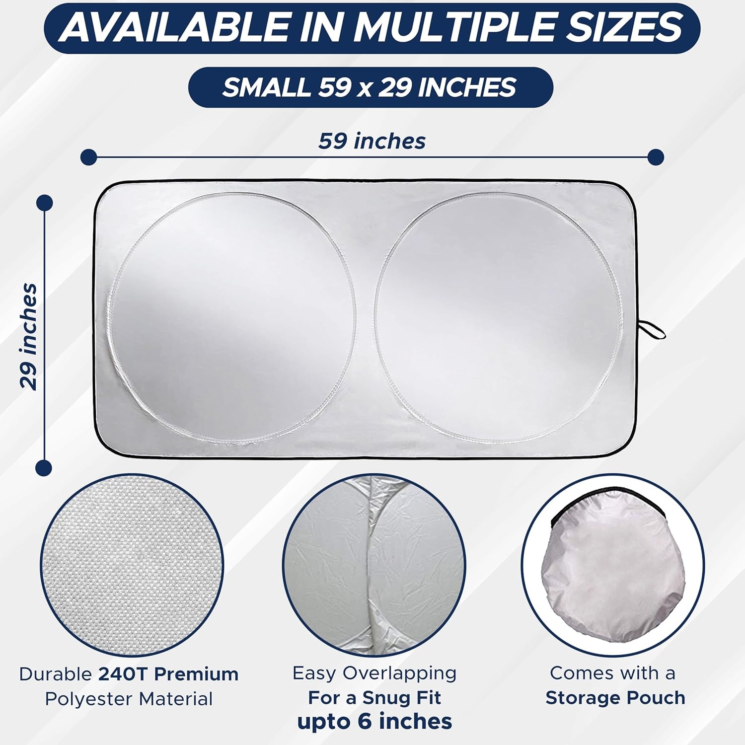 For Ford Front Windshield Sun Shade Automotive Sun Screen Blocks UV Rays & Heat