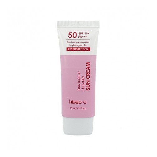 KISSERA Pink Tone Up Collagen Sun Cream SPF50+ PA+++ 70mL Korean cosmetics