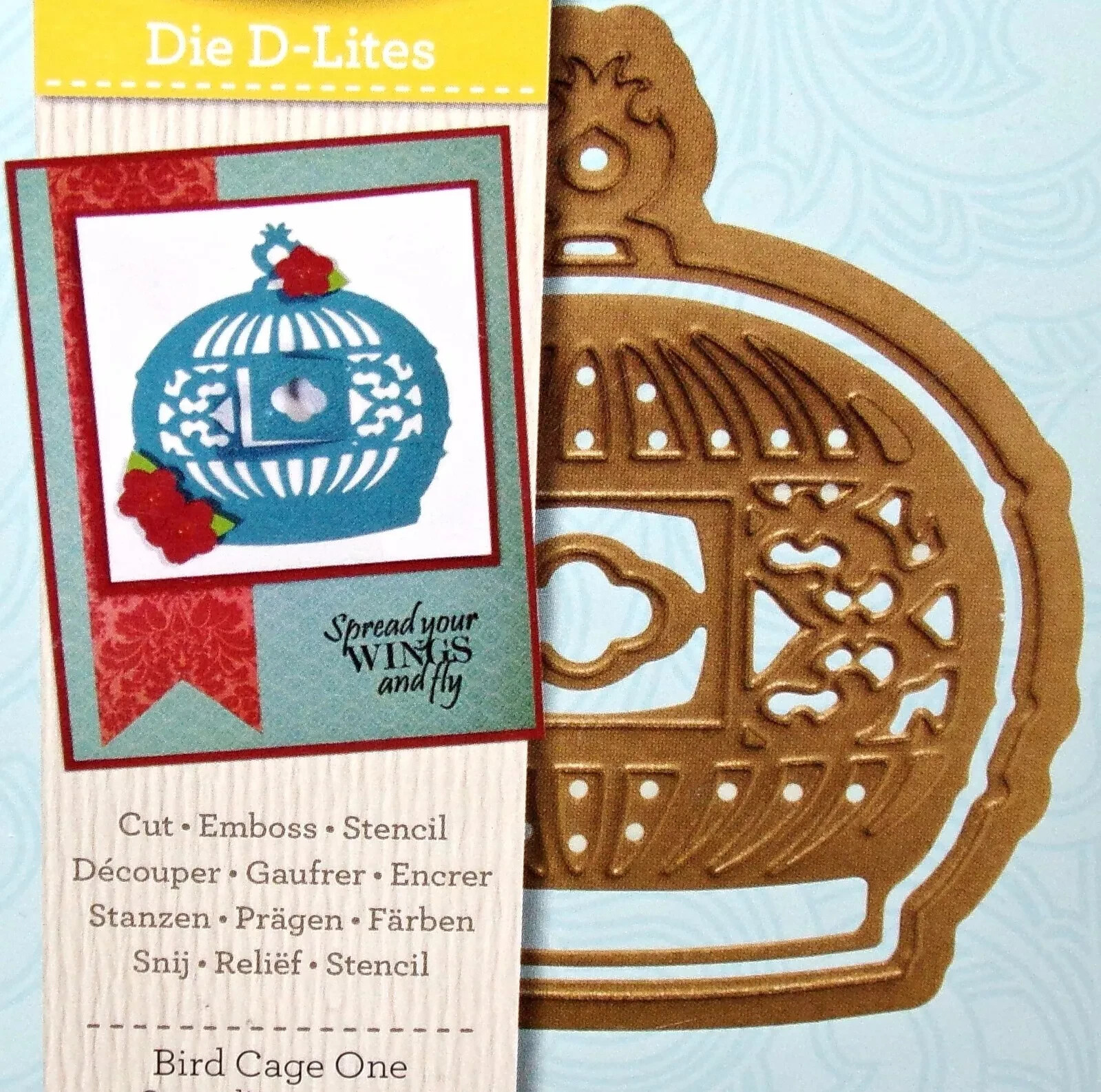 Spellbinders Dies Bird Cage One S2-029 D-Lites Cut & Emboss New Free Shipping