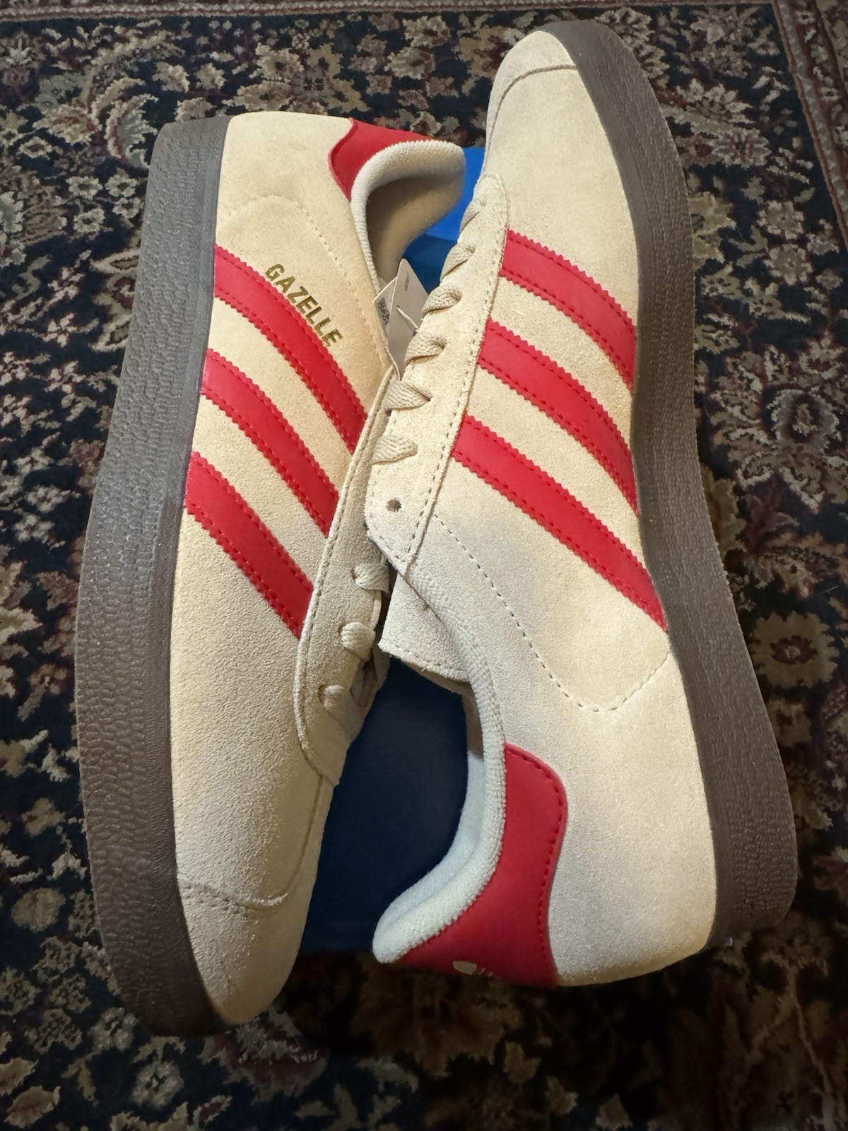 Adidas Men's Gazelle Originals Size 11 Sand Strata Scarlet |JH5393| NIB
