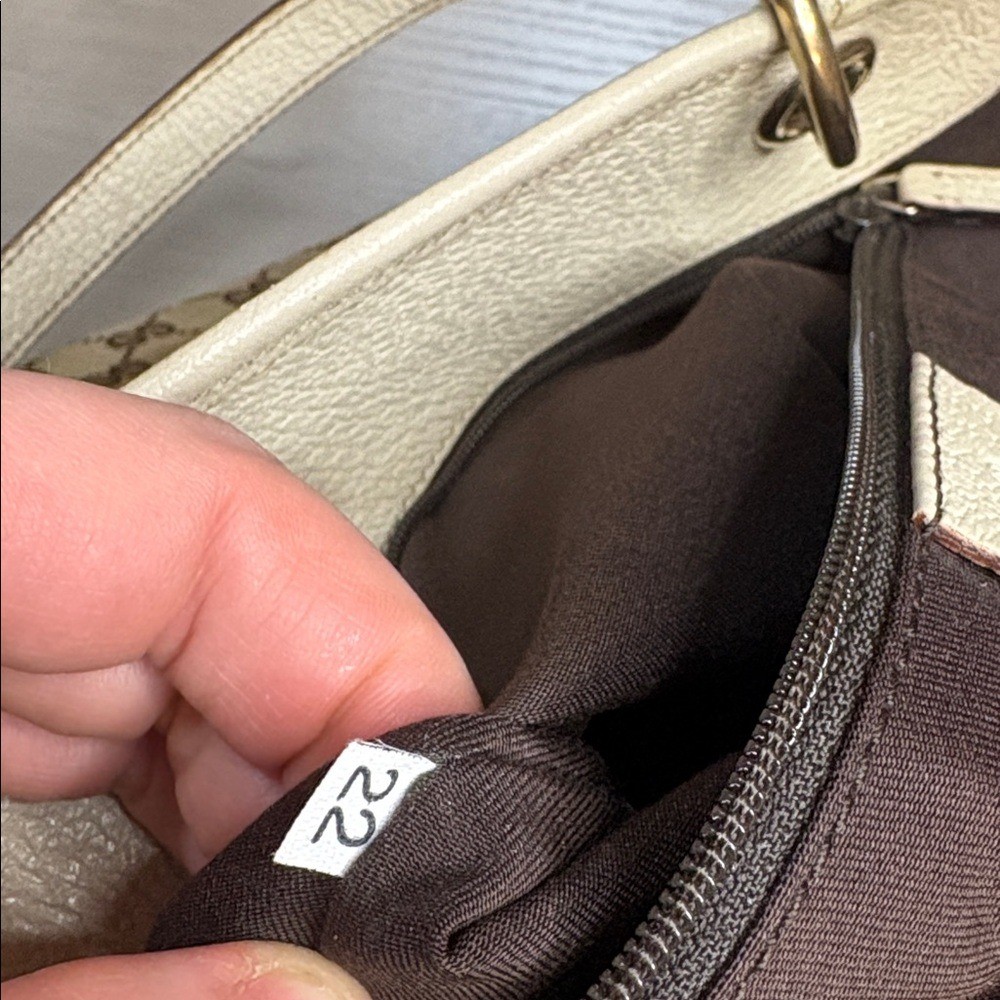 Gucci Beige and Brown Shoulder Bag