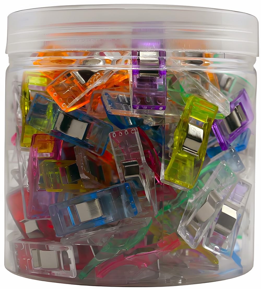 Sewing Clips,100 Pcs,Sewing Clips for Fabric,Fabric 1.0 inches, Multicolor100