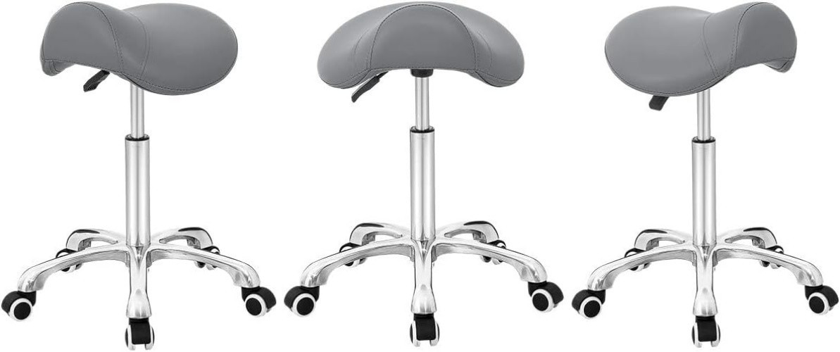 Taburete con ruedas para salón de masajes, ajustable hidráulico con ruedas NUEVO