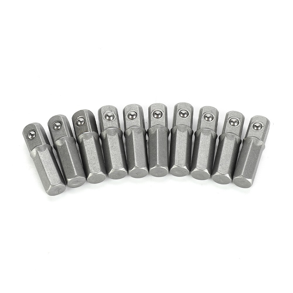 10 Pieces 1/4" To 1/4" Drive Socket Adapter Converter Fits Quick Change Chucks