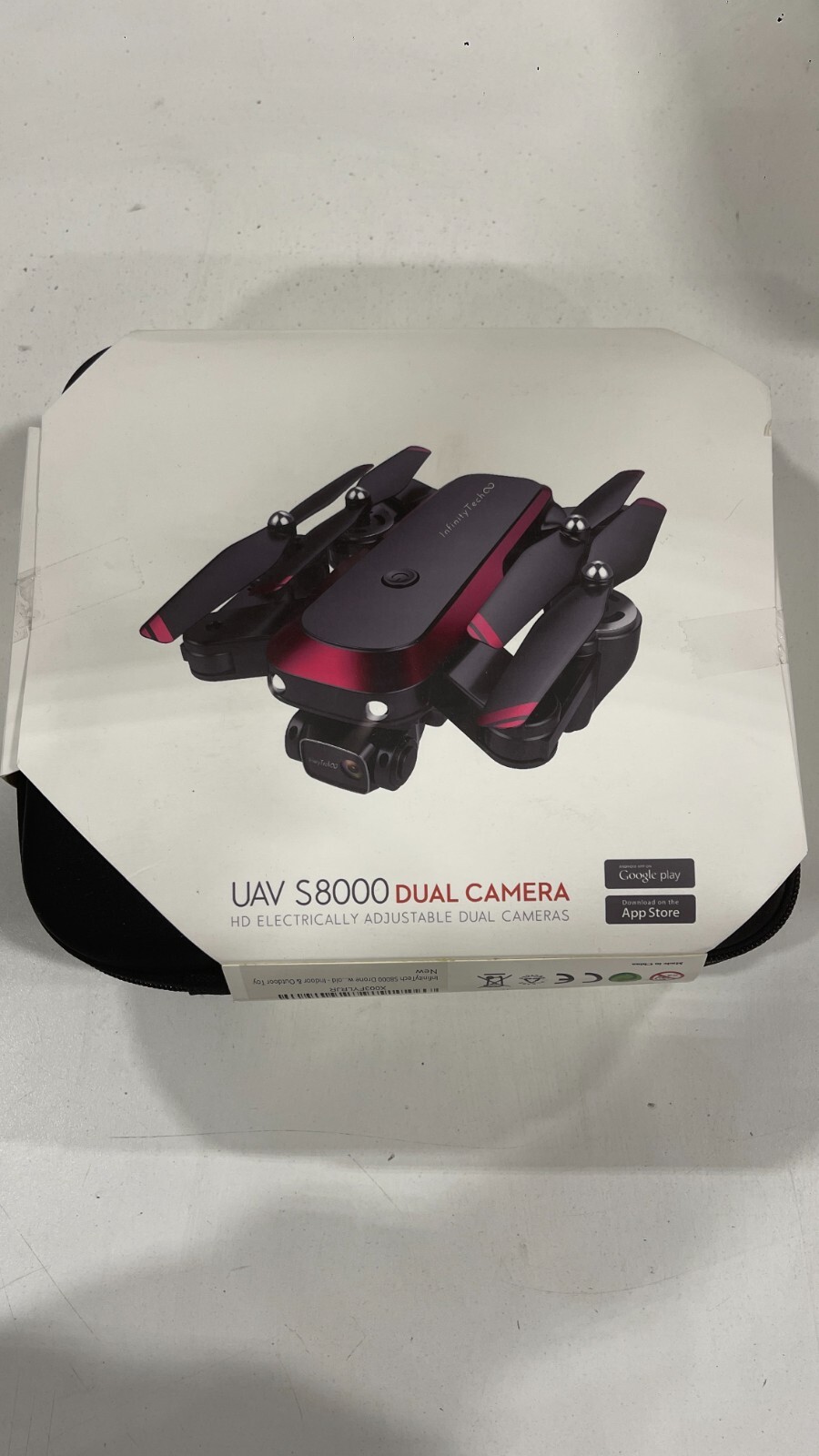 InfinityTech S8000 Drone with 90° electrically adjustable 4k Camera