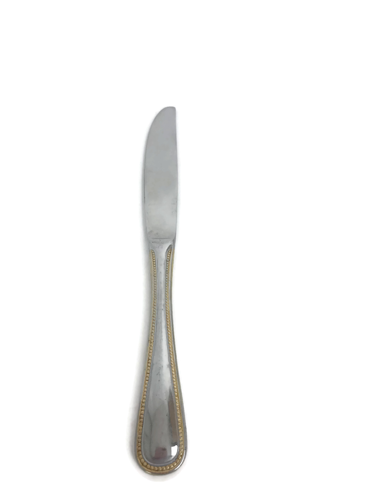 Wallace Gold Royal Bead Stainless Flatware Korea Set of 8 Solid Modern Knives