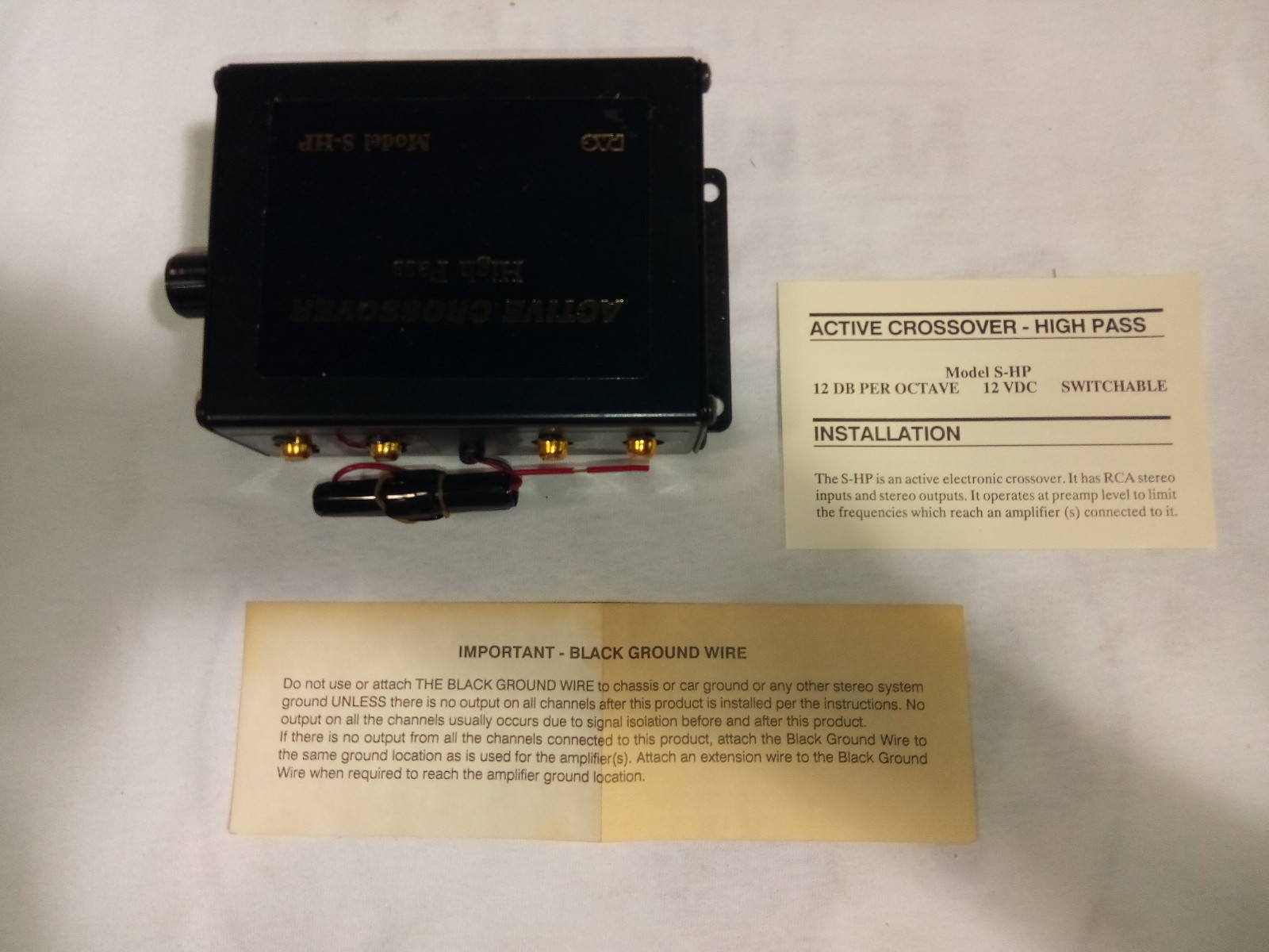 PAC | Electronic Crossover High Pass | Model S-HP! ADJUSTABLE! *200HZ* RARE!!!