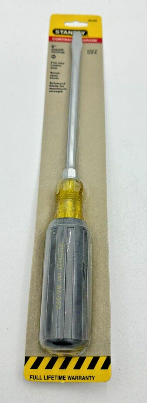 Vintage Stanley 66-092 Contractor Screwdriver Cushion Grip USA NOS