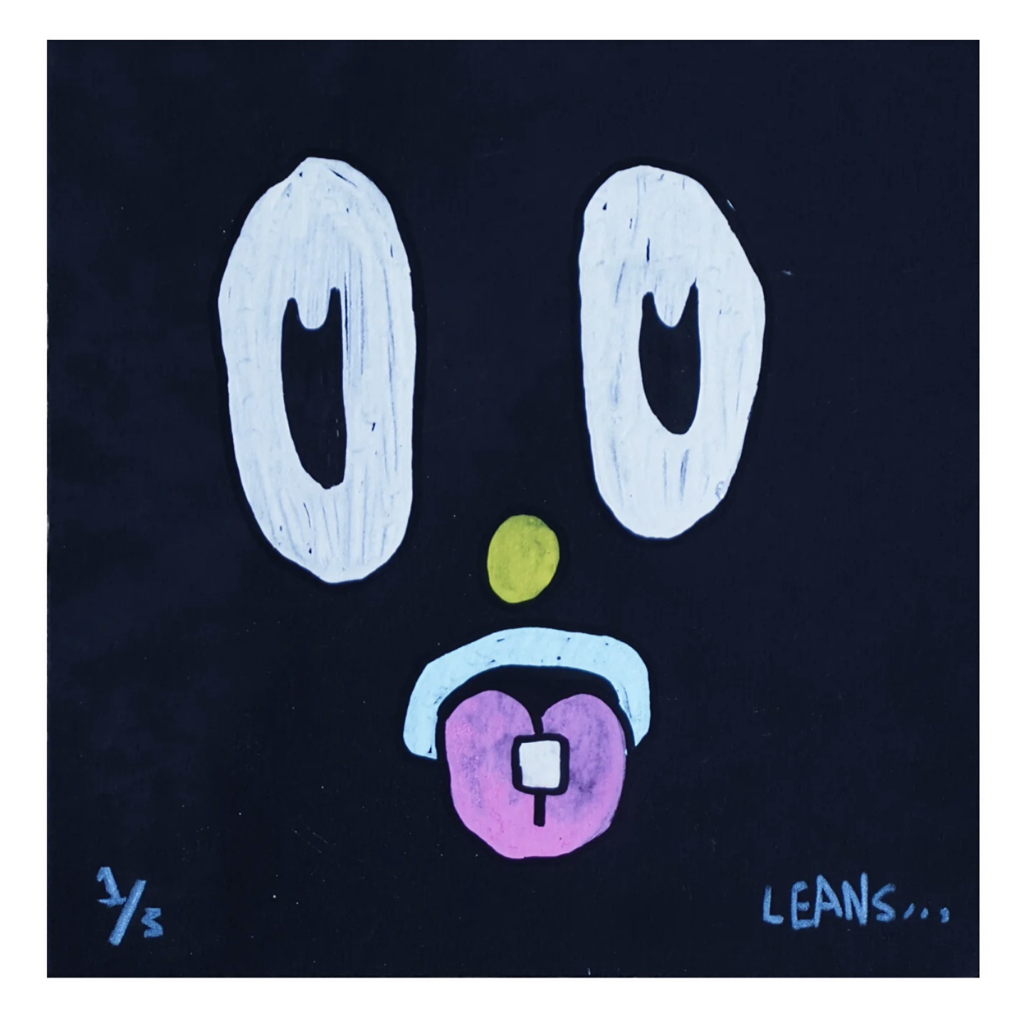 Leans "Leansy Face" Original on Paper