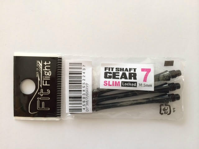 COSMO FIT SHAFTS GEAR #7 BLACK SLIM LOCKED TYPE 38.5mm FOR FIT FLIGHTS ONLY