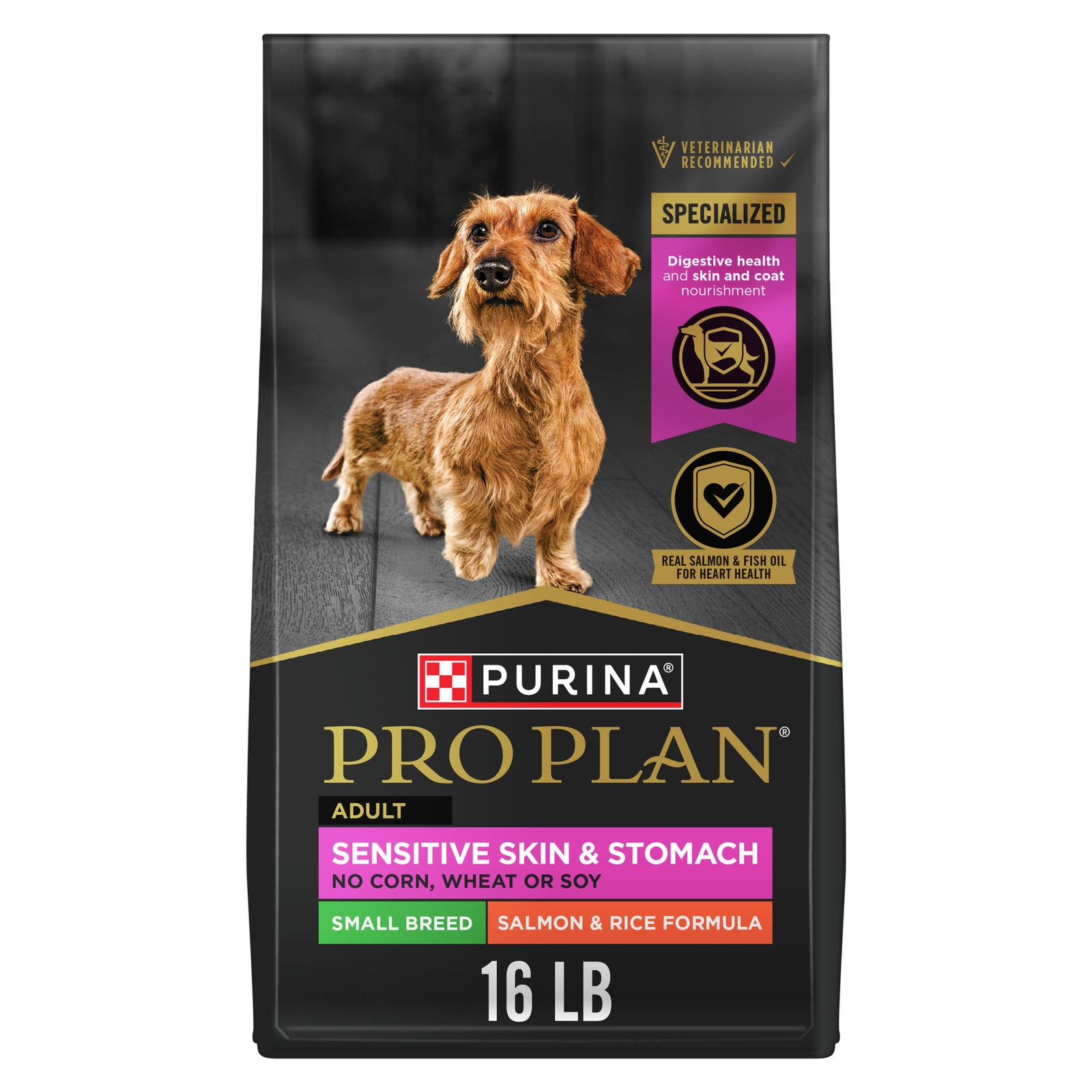 Purina Pro Plan Sensitive Skin and Stomach Dog Food Small Breed, Adult Salmon &
