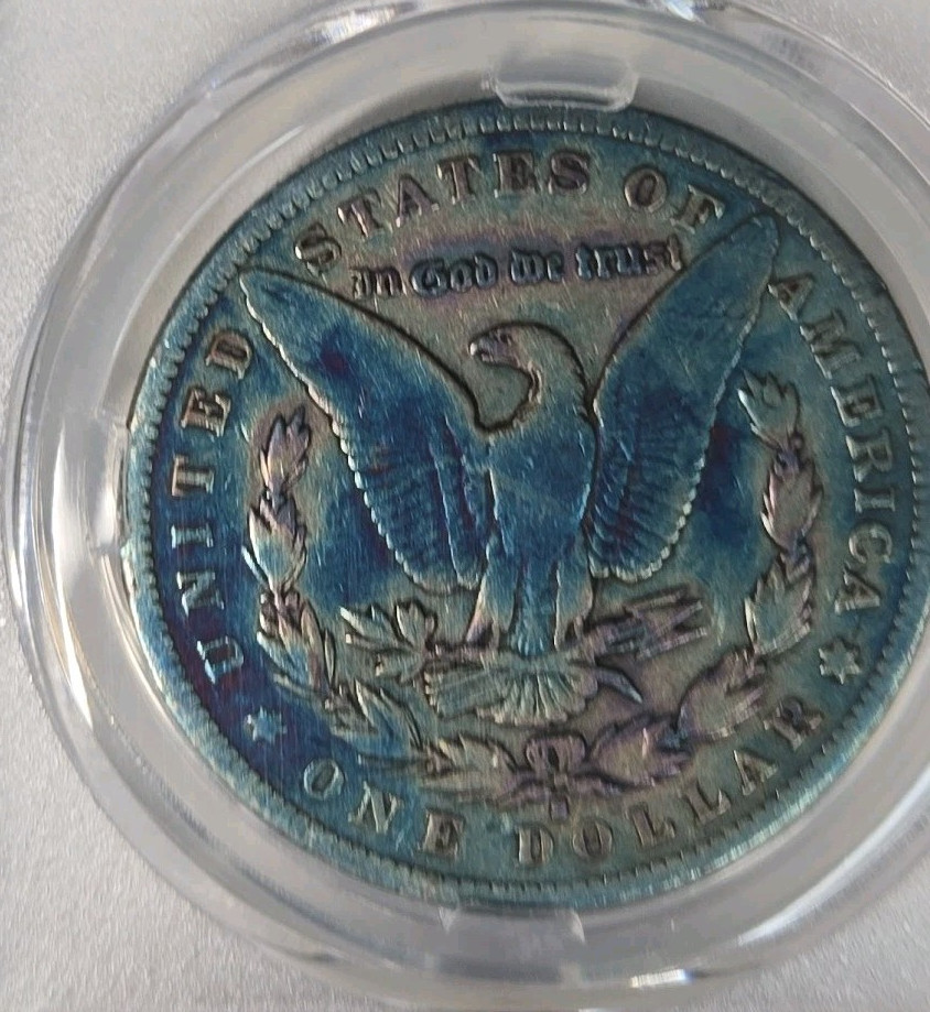 Exceptional Toning 1890- S Morgan Silver Dollar