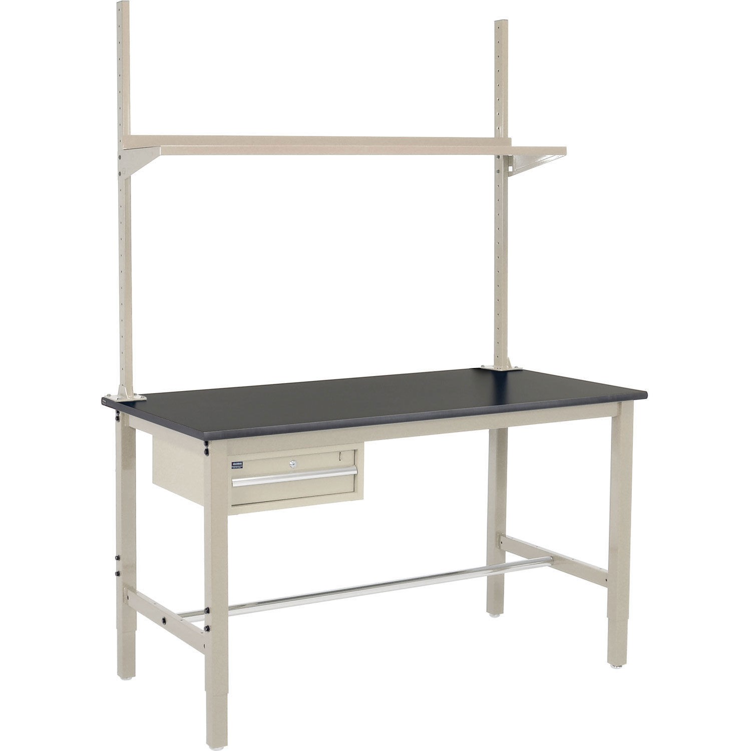 60"W x 30"D Workbench 1-5/8" Thick Phenolic Resin Safety Edge with Drawer