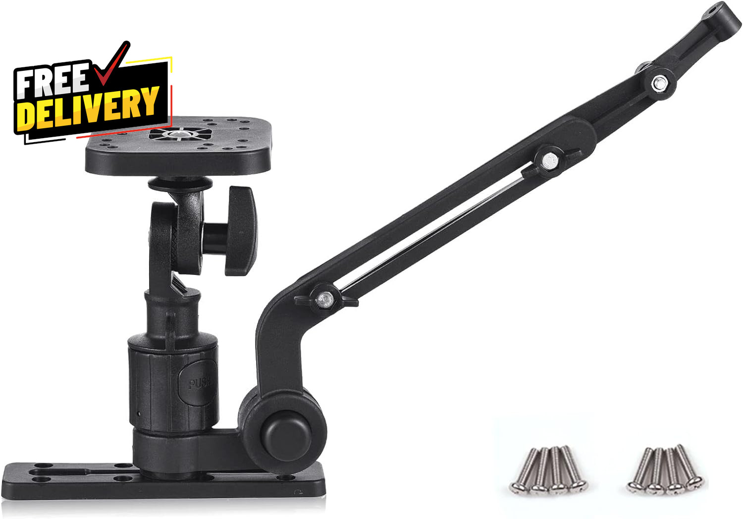 Universal Kayak Fish Finder Mount Boat Transducer Mounting Arm with Teles.....