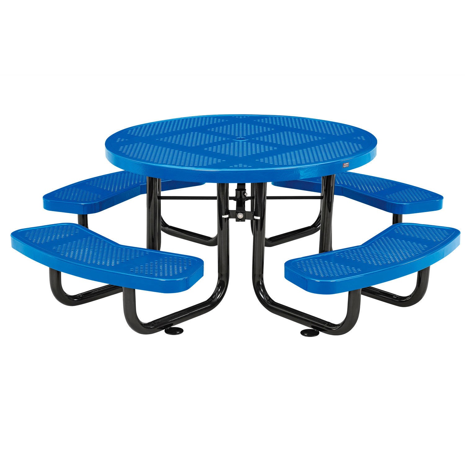 46" Child Size Round Perforated Picnic Table Blue