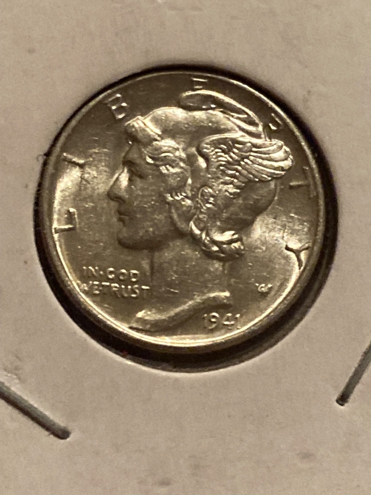 1941-D Silver Mercury Dime C- FSB - Choice Gem Brilliant Uncirculated