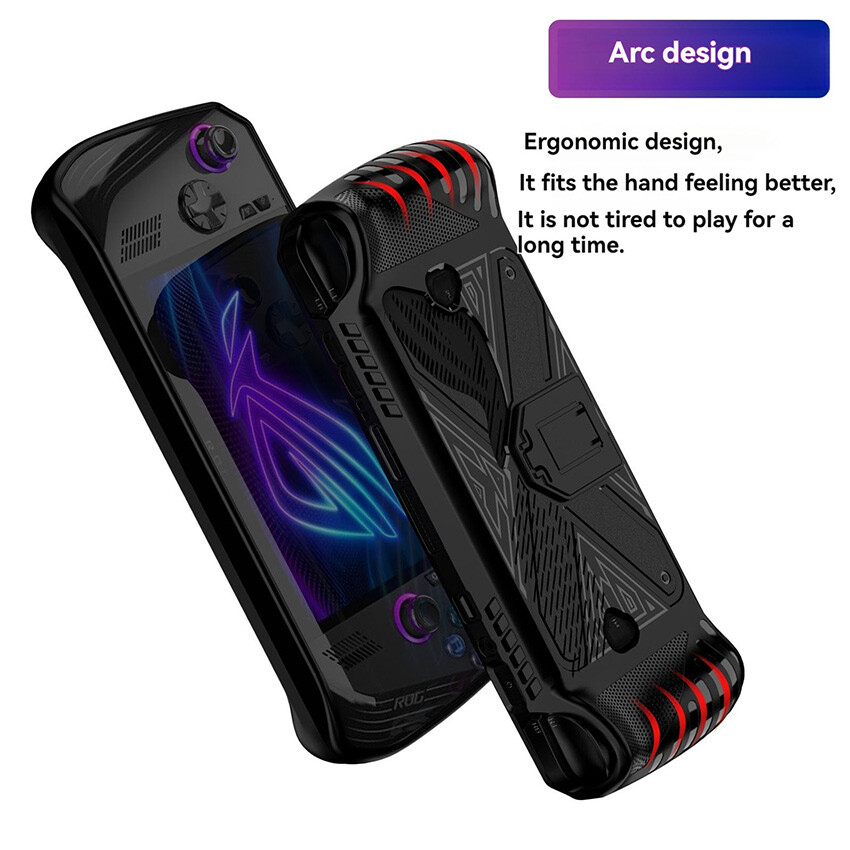 TPU Soft Protective screen Case with Stand for ASUS ROG ALLY X Gaming Console
