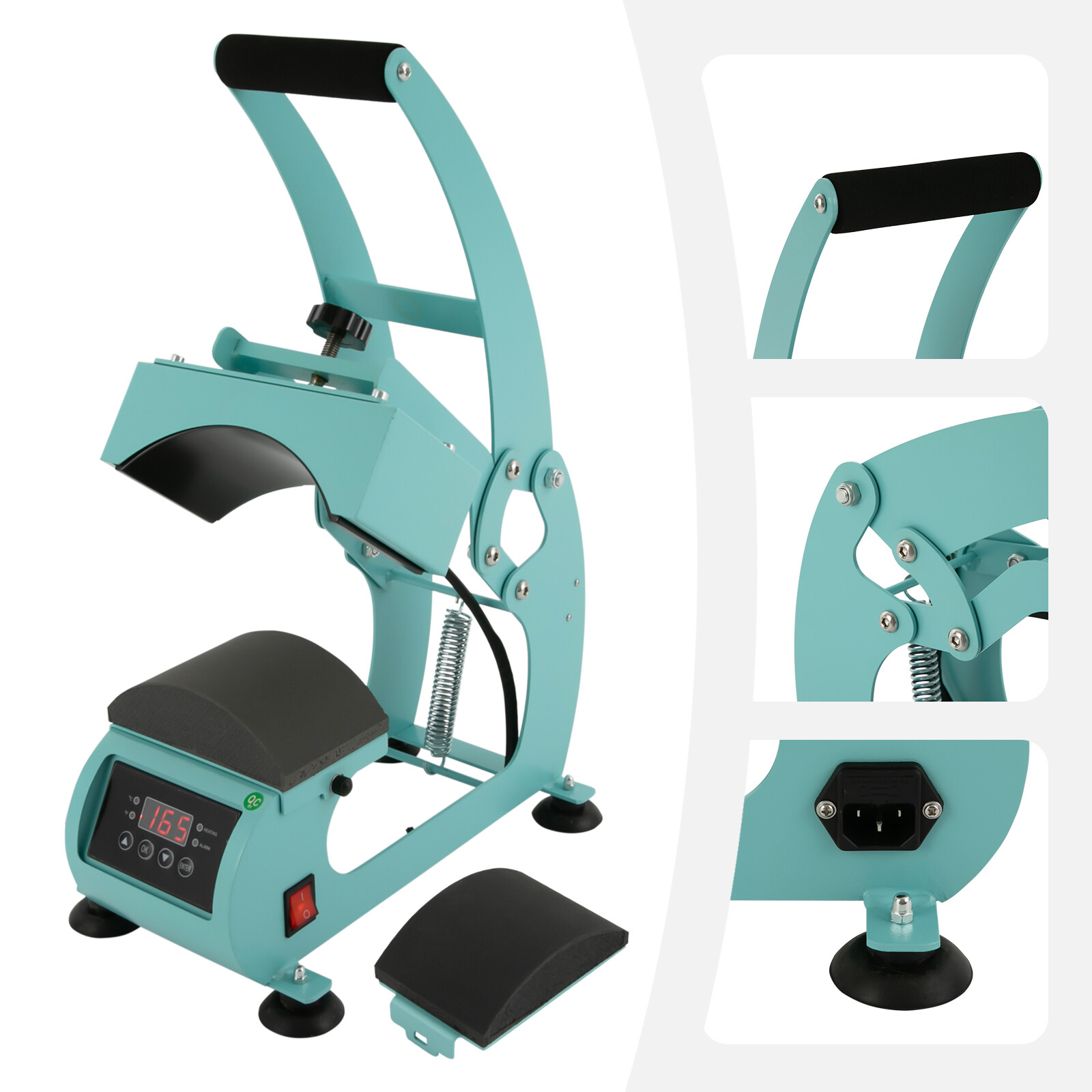 2-in-1 Hat Heat Press Machine Cap Heat Press Machine W/Timer&Temperature Control