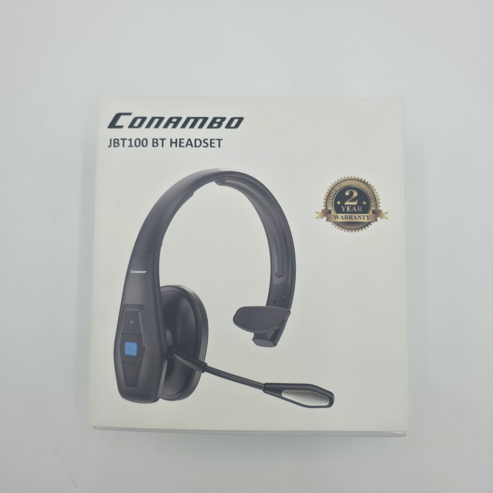 Conambo JBT100 BT Bluetooth Headset Noise Cancellation Built-in Mic New Open Box