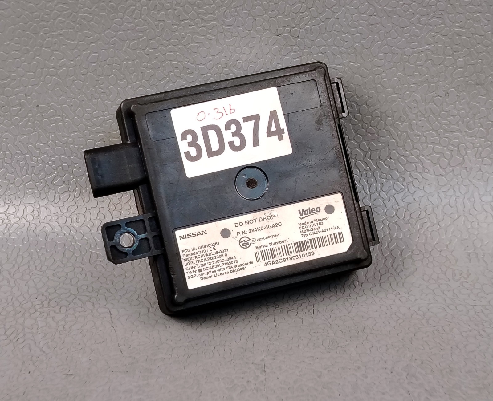 2018 2020 INFINITI Q50 3.0 BLIND SPOT DETECTOR RADAR SONAR SENSOR 284K0-4GA2C