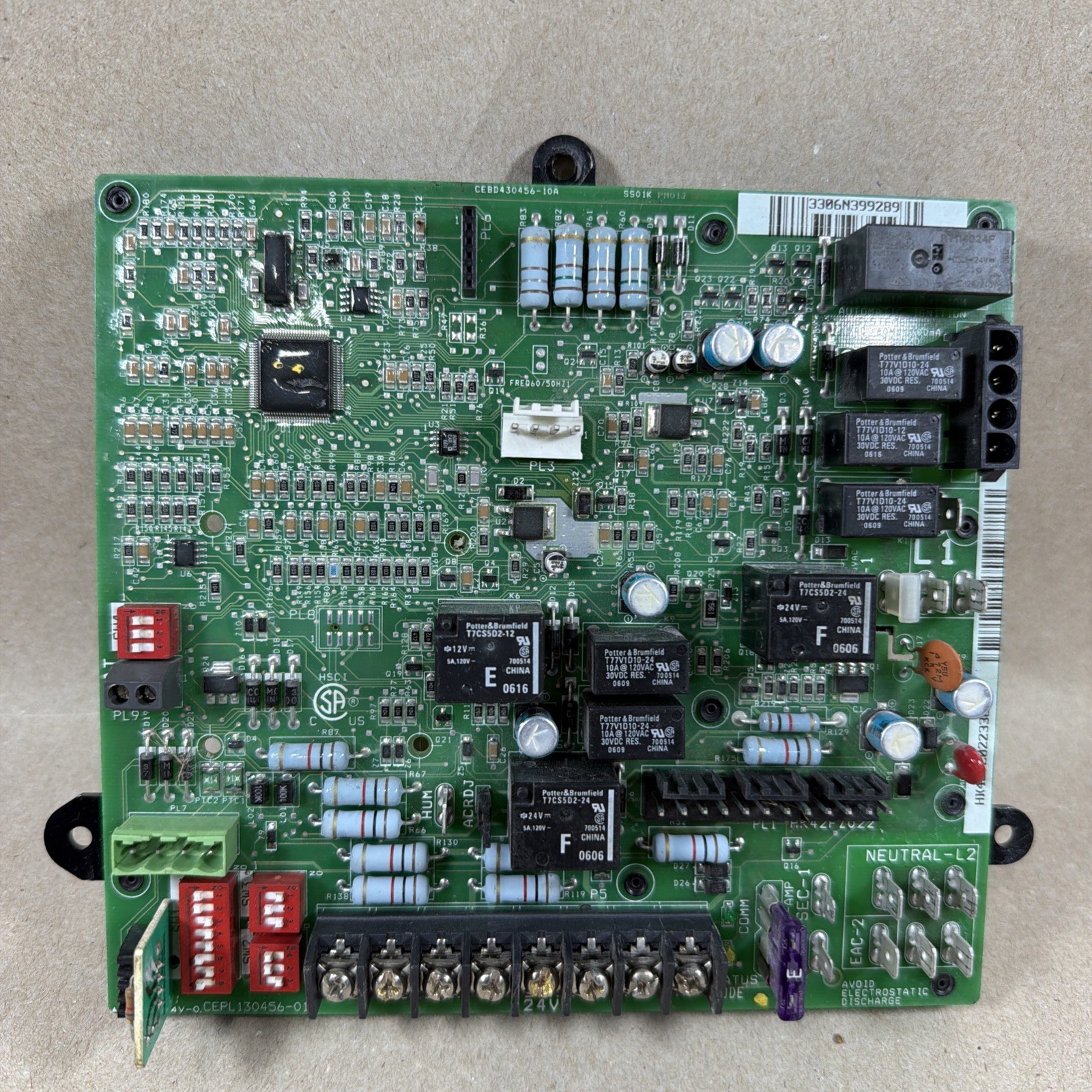 🔥 Carrier CEBD430456-10A  Furnace Control Board CEPL130456-01 HK42FZ022 (N6)