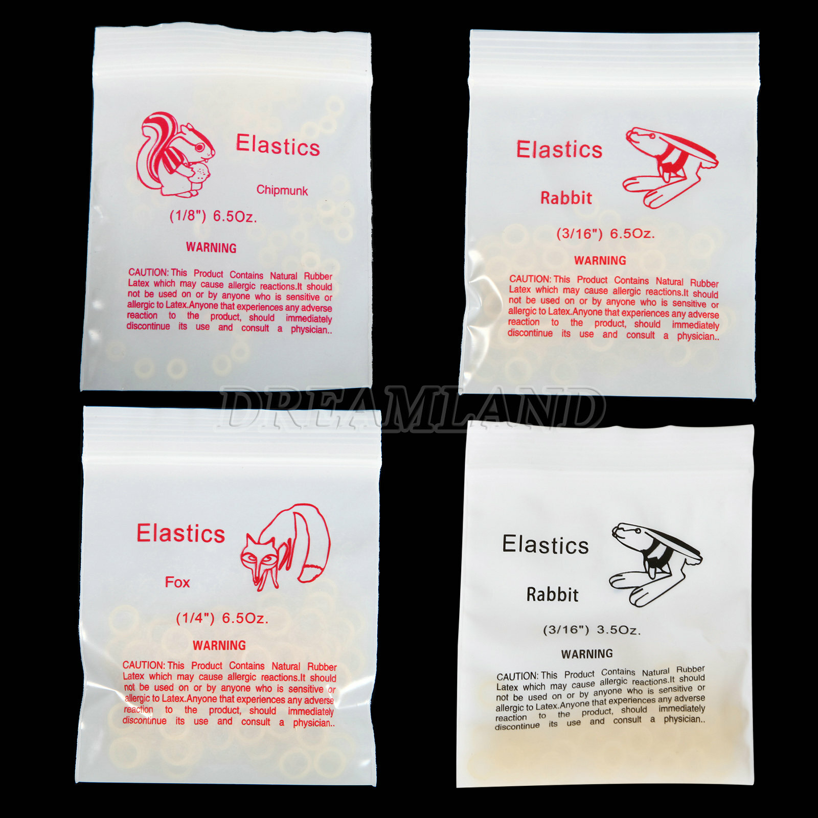 5000 PCS Dental Orthodontic Rubber Bands Ortho Elastics Latex Braces 3.5/6.5 MUL