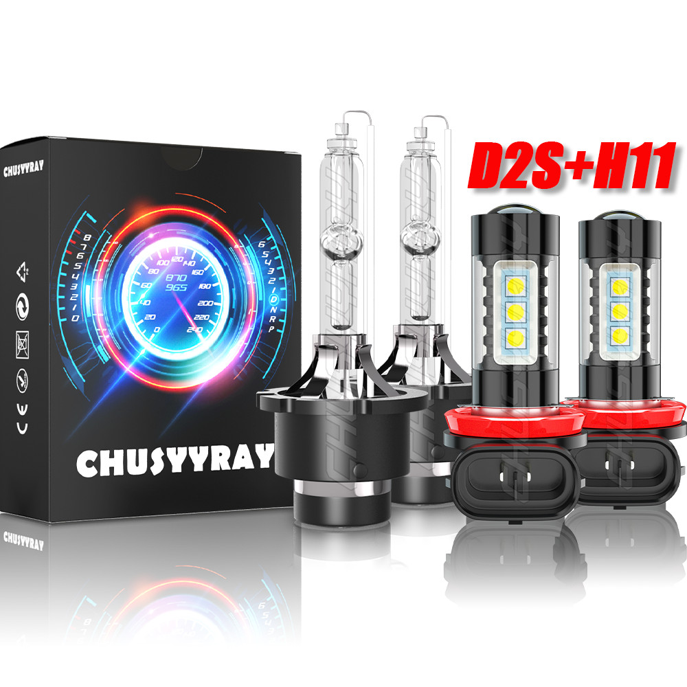 For Infiniti JX35 2013 - Front HID Headlights High/Low Beam + Fog Light Bulbs
