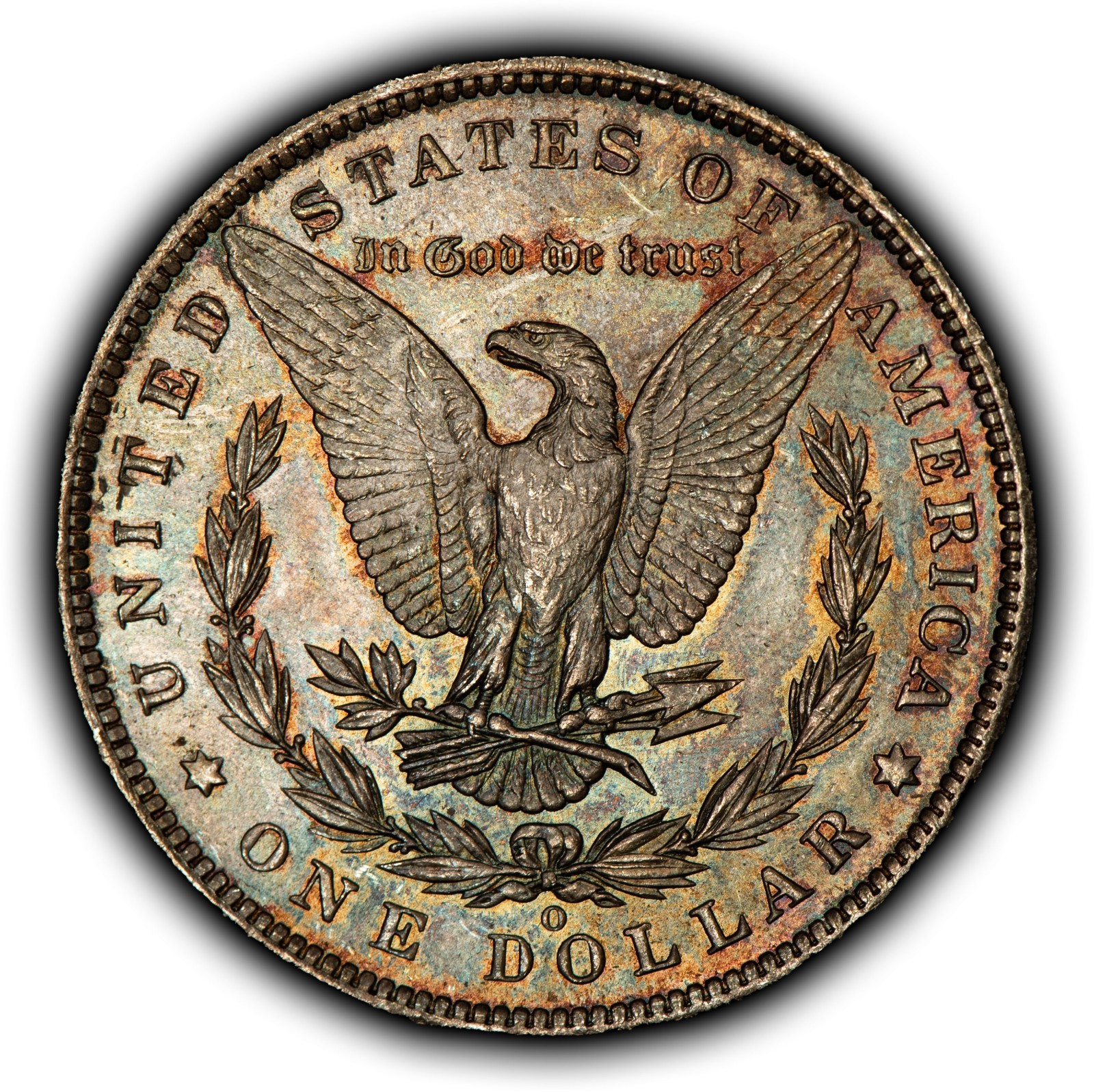 1885-O $1 Morgan Silver Dollar - Original Colorful Toning - BU - SKU-D7710