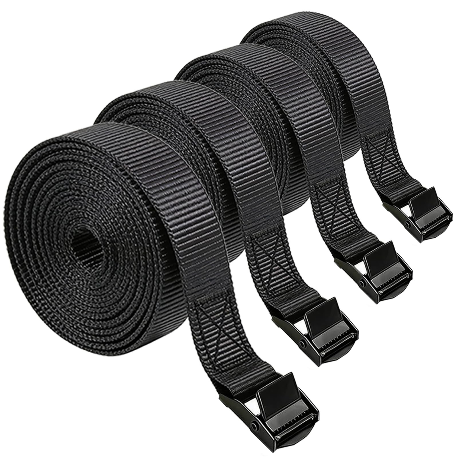 Lashing Straps with Buckles, Cargo Tie-Down Strap, Adjustable Cam Buckle Stra...