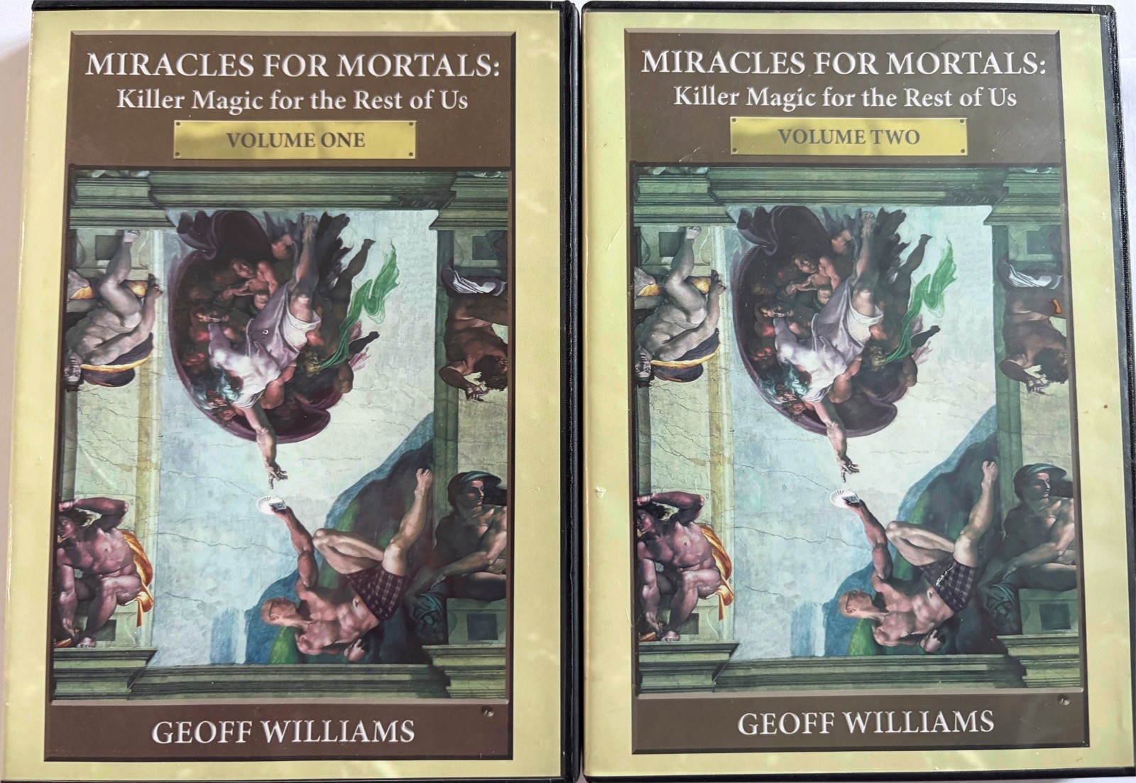 Set Of 2 x GEOFF WILLIAMS - Miracles For Mortals - Magic DVDs As Pictured S14