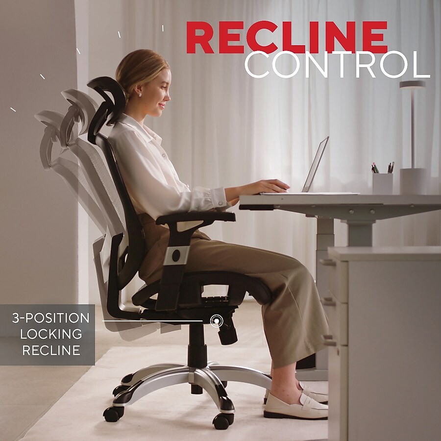 Staples Hyken Ergonomic Mesh Swivel Task Chair,...
