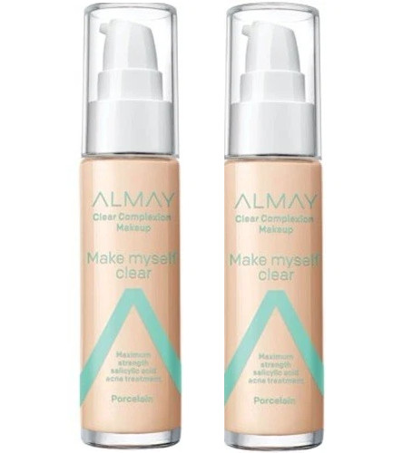 ( 2 Pack) Almay Clear Complexion Makeup  Make myself Clear - 099 Porcelain - 1oz