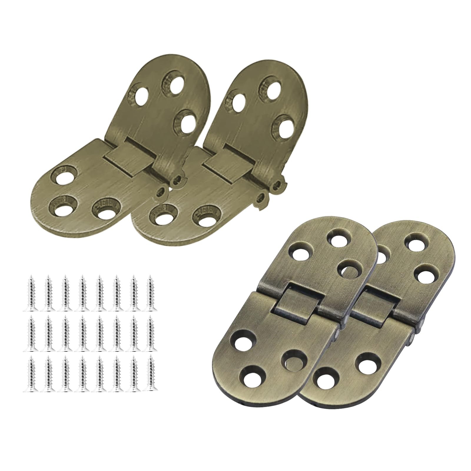 4 Pack Folding Table Hinges, Ancient Bronze, 180 Degree, 3.1x1.16, Zinc