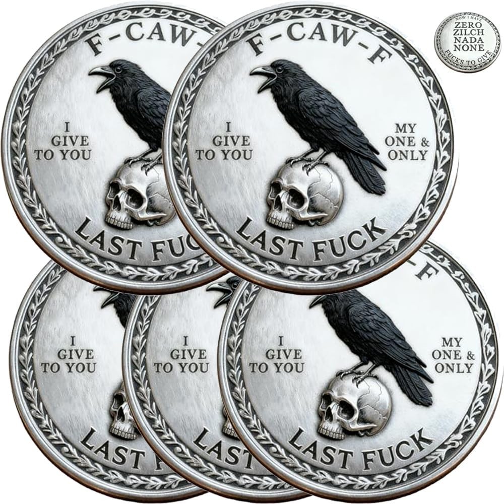 The F-CAW-F Coin — For Those Who Laugh At Life Token Of Freedom And Humor 5PCs