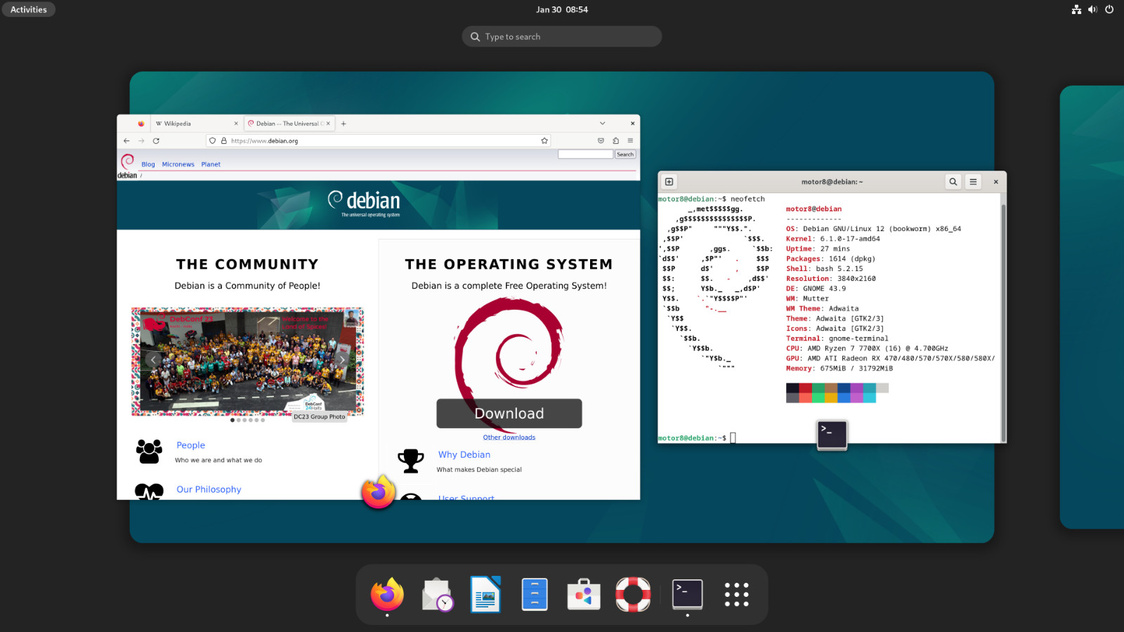 Debian 12.10 “Bookworm" Live Linux Install DVD - May 2025 Newest version 64-bit