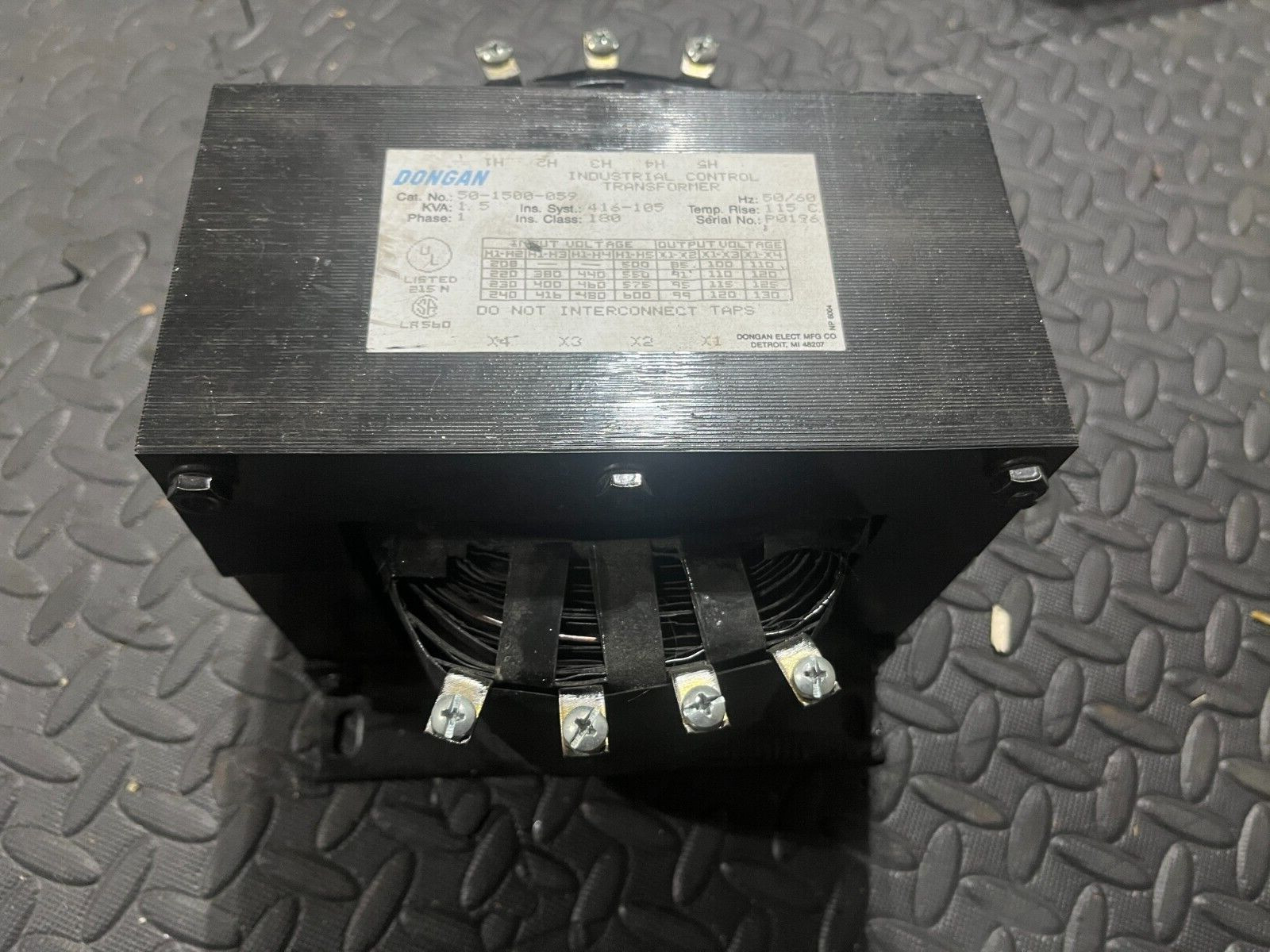 Dongan 50-1500-059 Transformer 1.5 kva 1 phase 50/60 hz