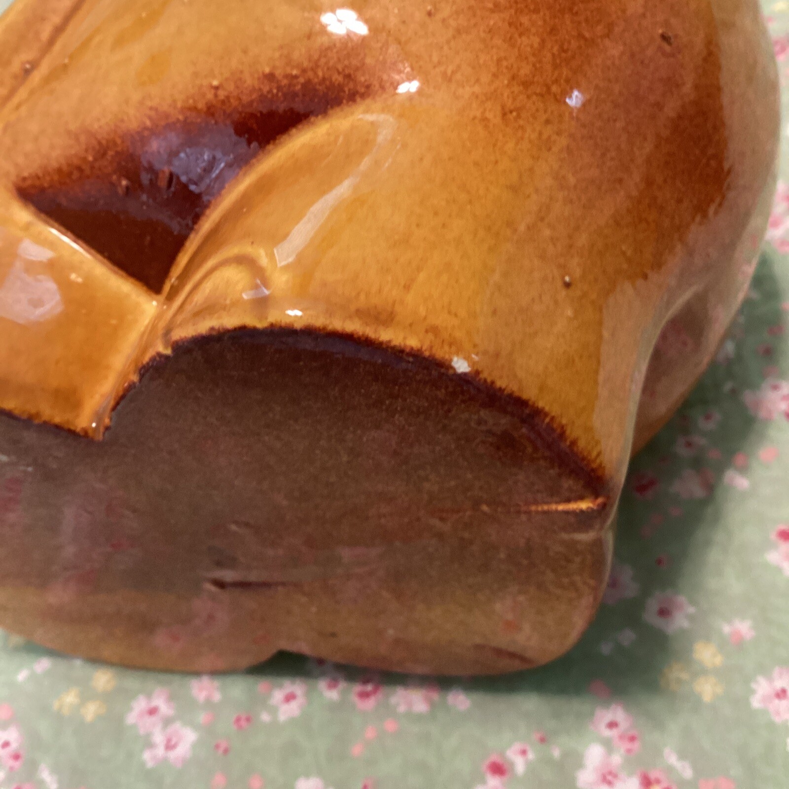 Elephant Planter Trunk Up for Good Luck Ceramic Glazed Figurine